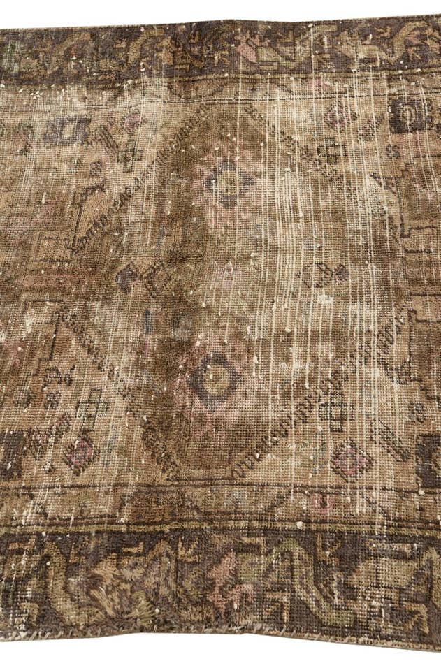 Detail image of 3' 9 x 6' 1 Hand Knotted Ultra Vintage Persian Wool Rug