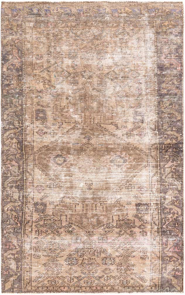 3' 9 x 6' 1 Hand Knotted Ultra Vintage Persian Wool Rug