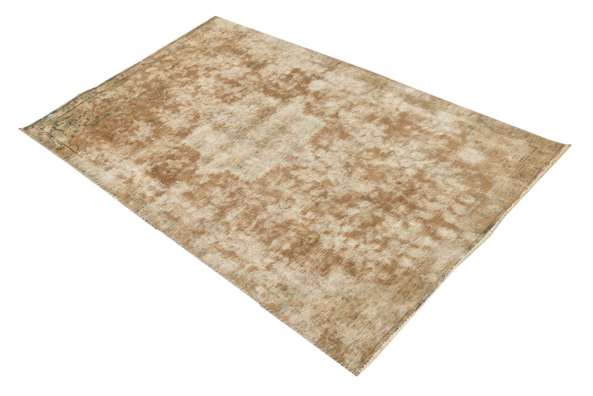 3' 5 x 5' 6 Hand Knotted Ultra Vintage Persian Wool Rug