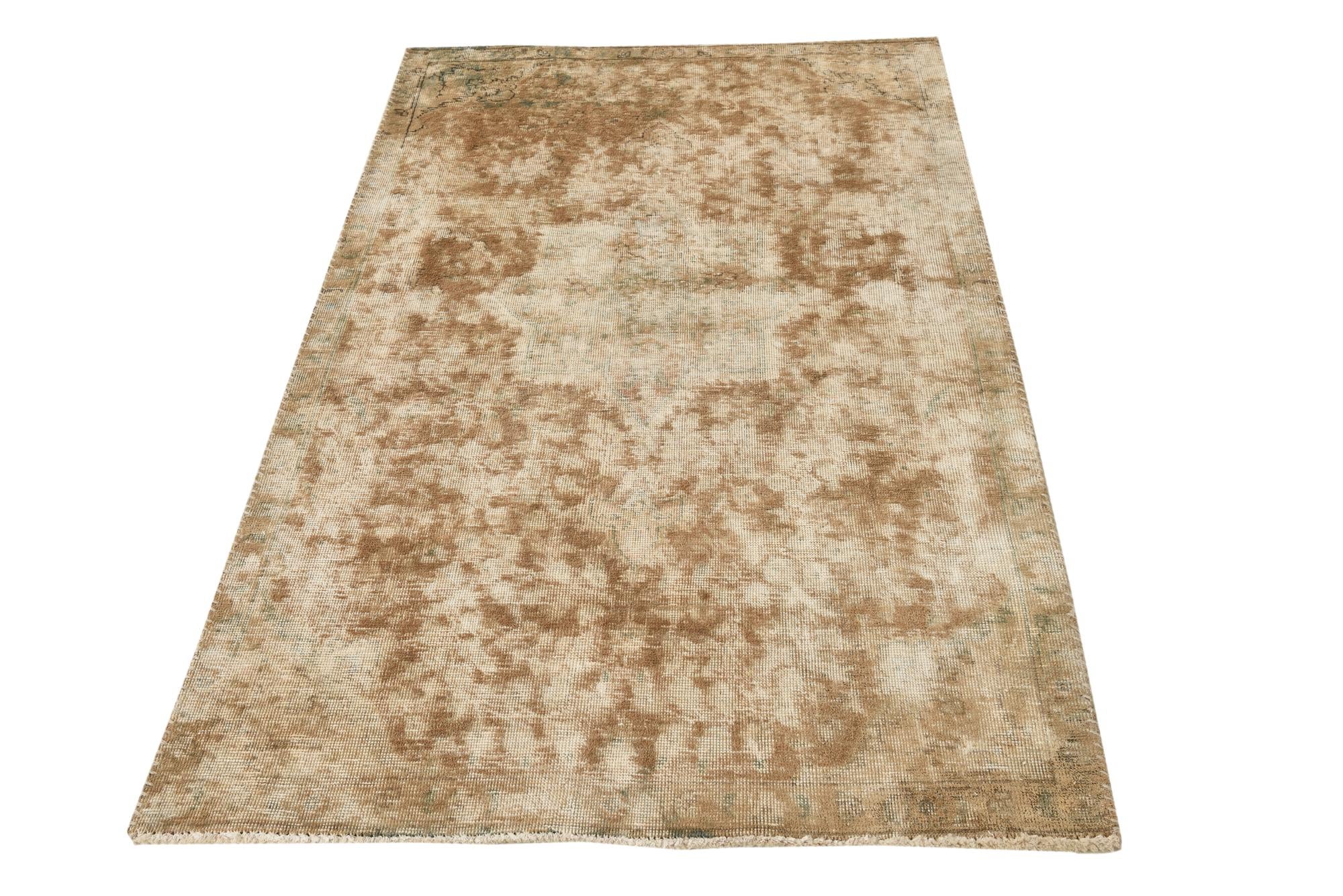 3' 5 x 5' 6 Hand Knotted Ultra Vintage Persian Wool Rug