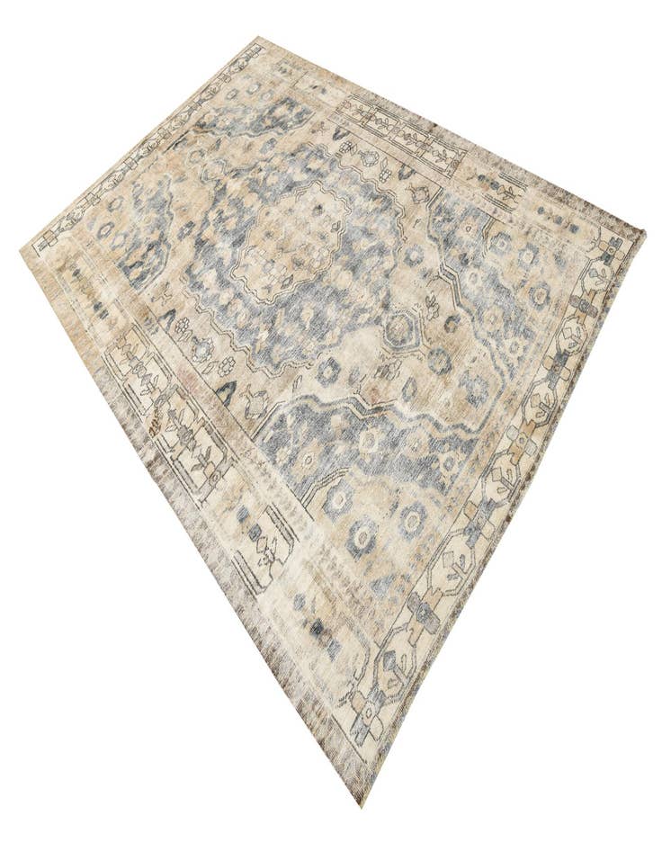 Detail image of 6' 8 x 9' 8  Hand Knotted Ultra Vintage Persian Wool Rug