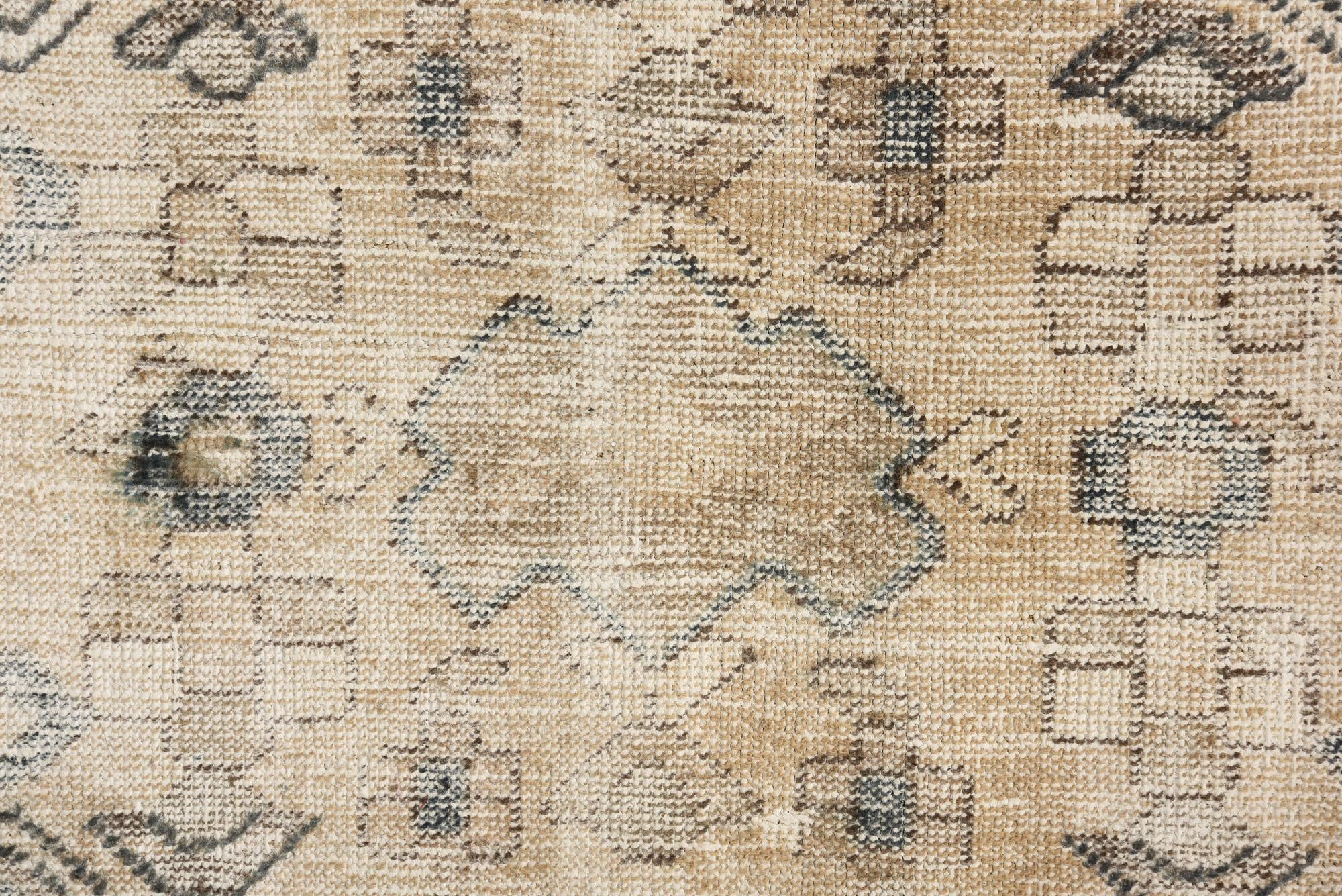 6' 8 x 9' 8 Hand Knotted Ultra Vintage Persian Wool Rug
