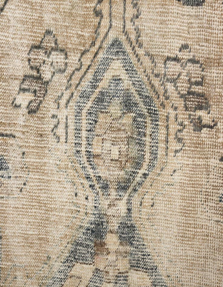 Detail image of 6' 8 x 9' 8  Hand Knotted Ultra Vintage Persian Wool Rug