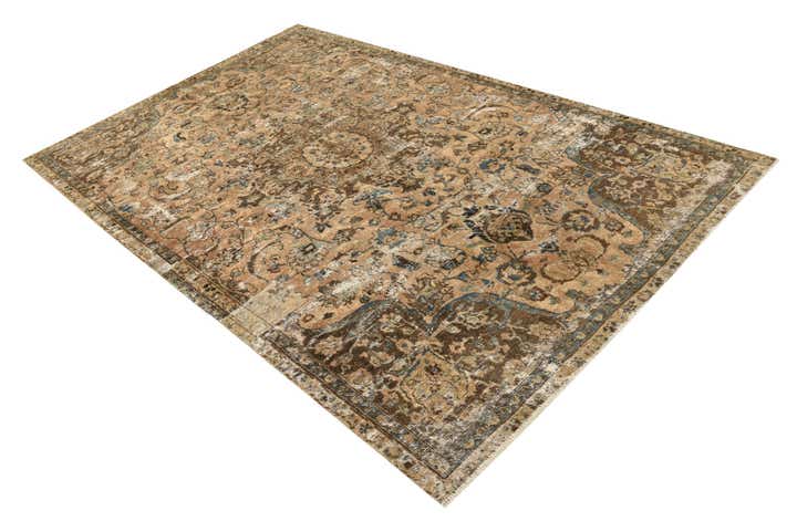 6' x 9' 2 Hand Knotted Ultra Vintage Persian Wool Rug