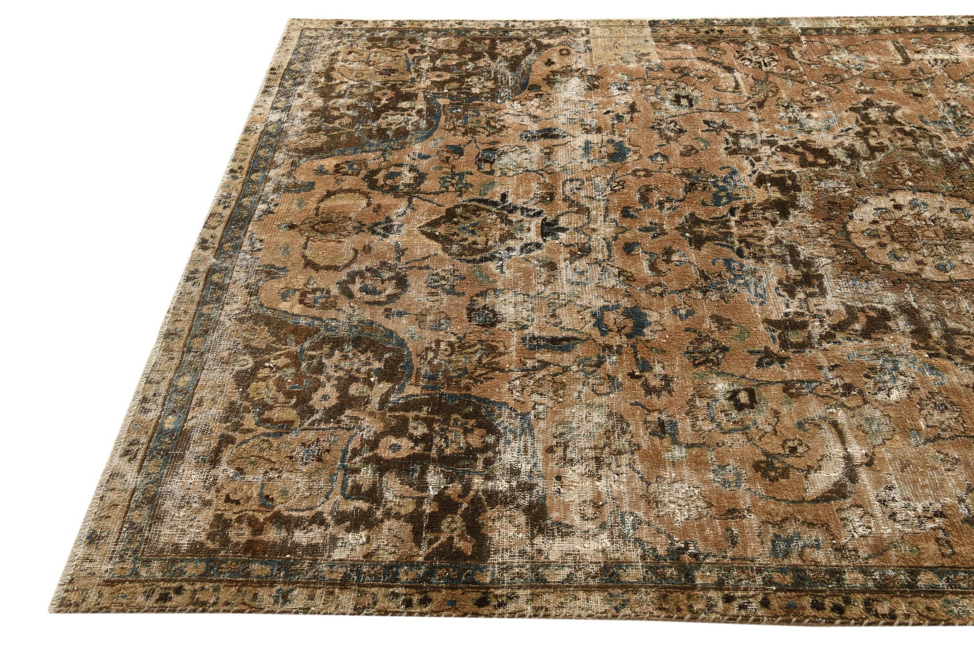 6' x 9' 2 Hand Knotted Ultra Vintage Persian Wool Rug