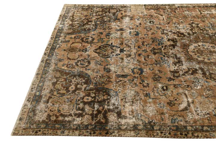 6' x 9' 2 Hand Knotted Ultra Vintage Persian Wool Rug