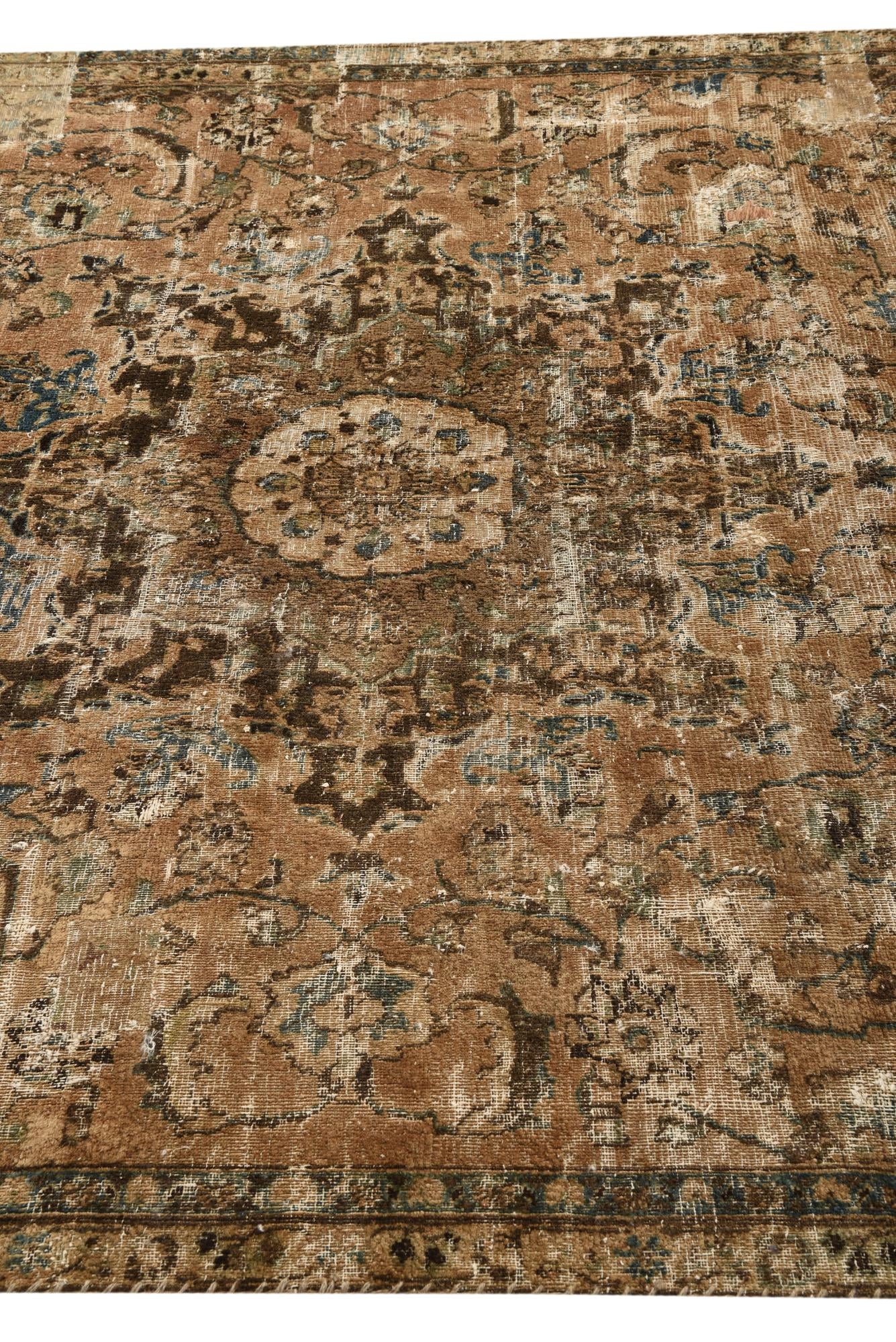 6' x 9' 2 Hand Knotted Ultra Vintage Persian Wool Rug
