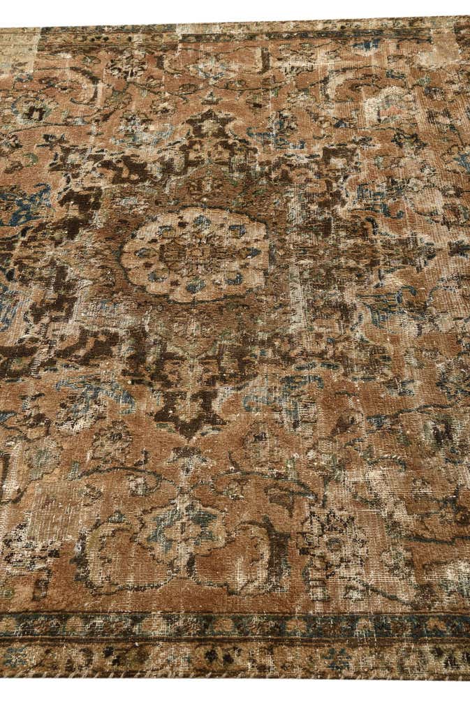 6' x 9' 2 Hand Knotted Ultra Vintage Persian Wool Rug