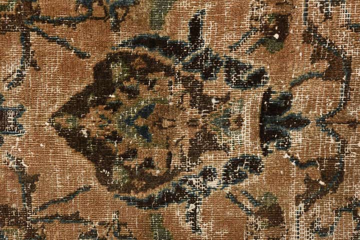 6' x 9' 2 Hand Knotted Ultra Vintage Persian Wool Rug