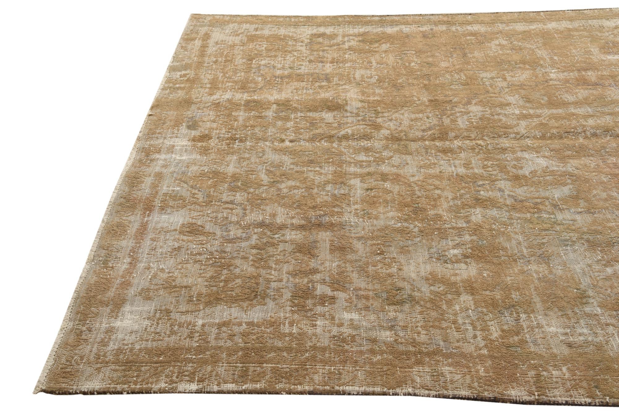 7' 3 x 9' 8 Hand Knotted Ultra Vintage Persian Wool Rug