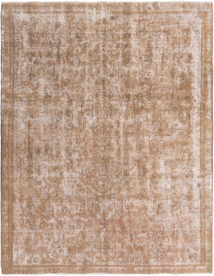 Detail image of 7' 3 x 9' 8 Hand Knotted Ultra Vintage Persian Wool Rug