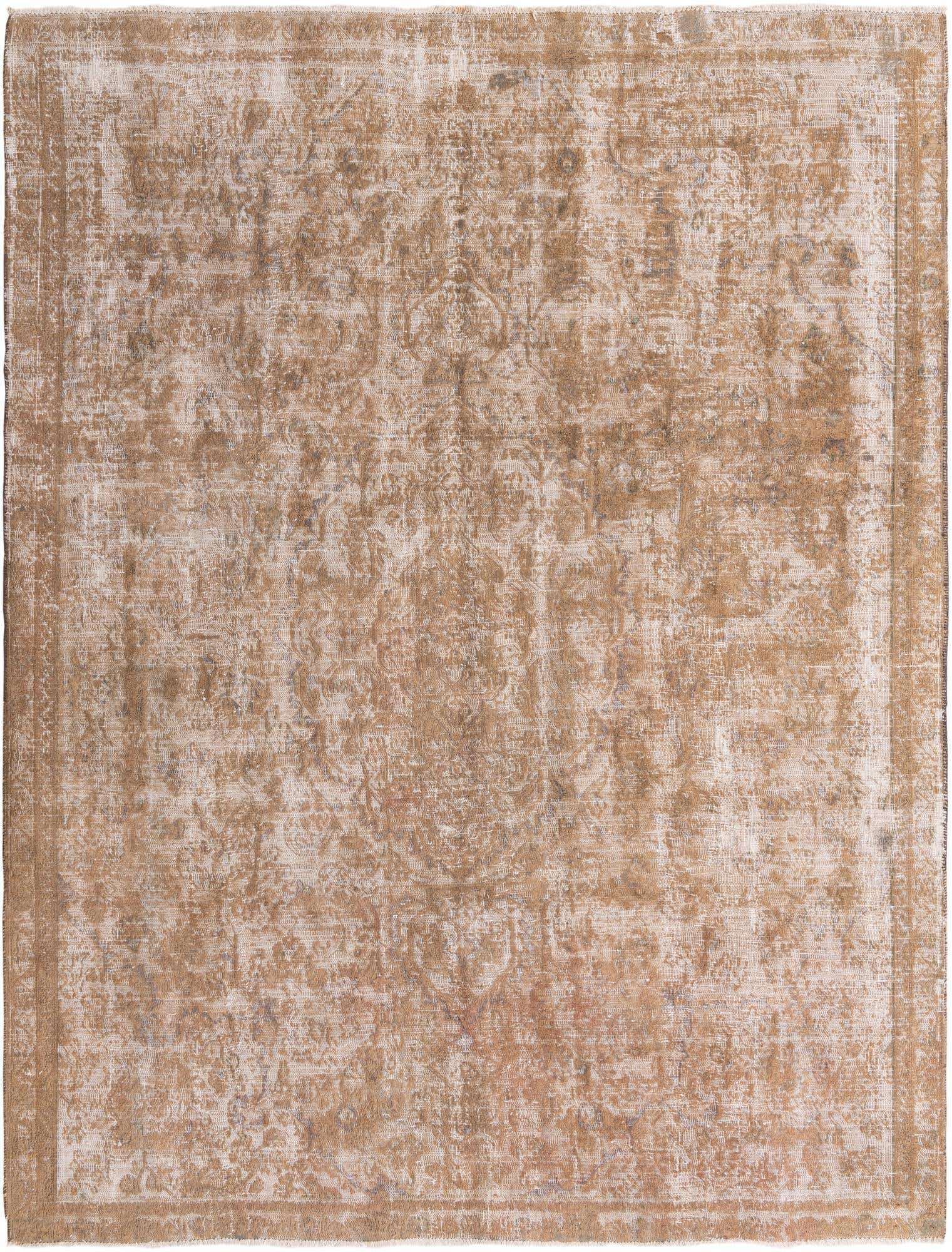 7' 3 x 9' 8 Hand Knotted Ultra Vintage Persian Wool Rug
