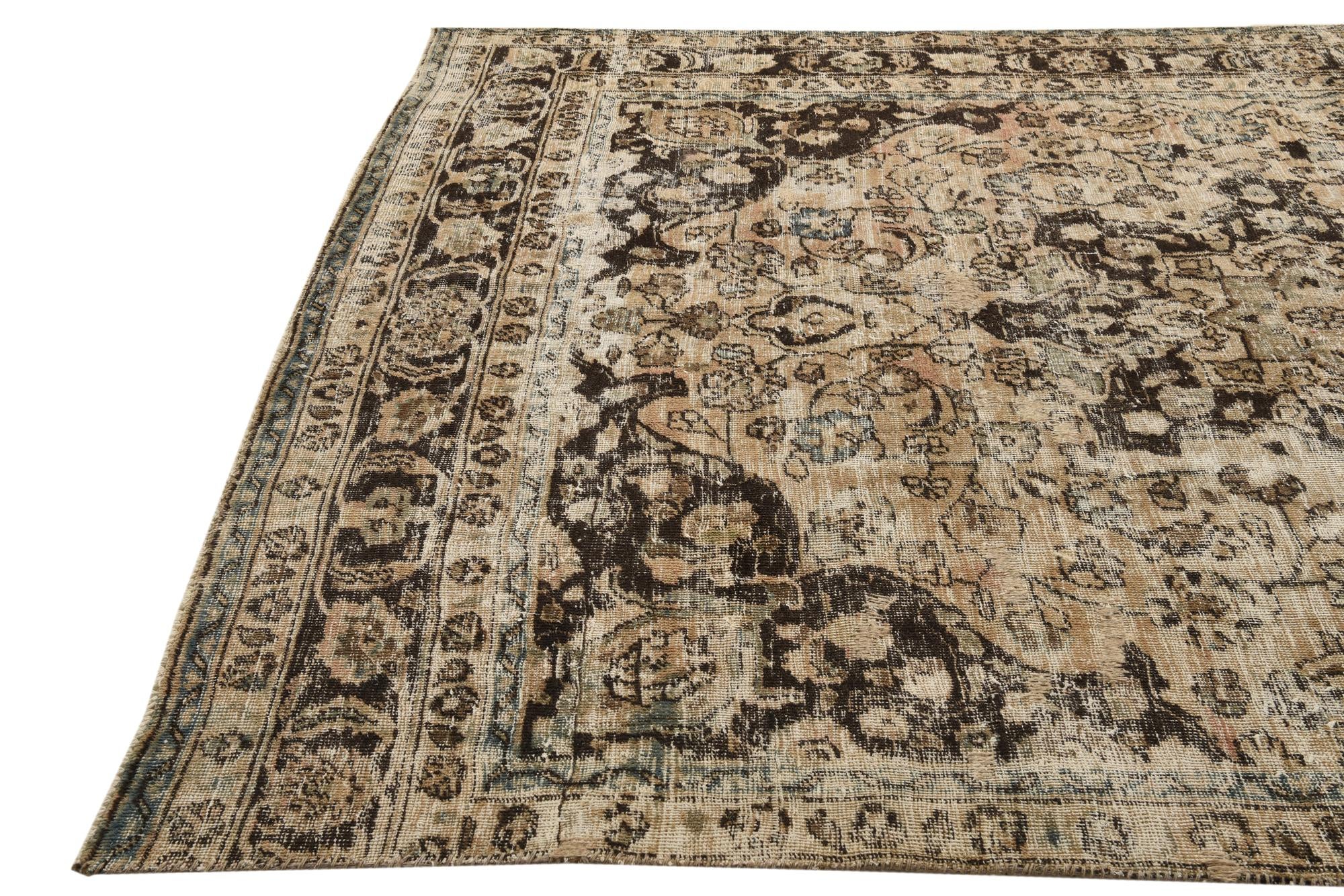 7' 4 x 10' 6 Hand Knotted Ultra Vintage Persian Wool Rug
