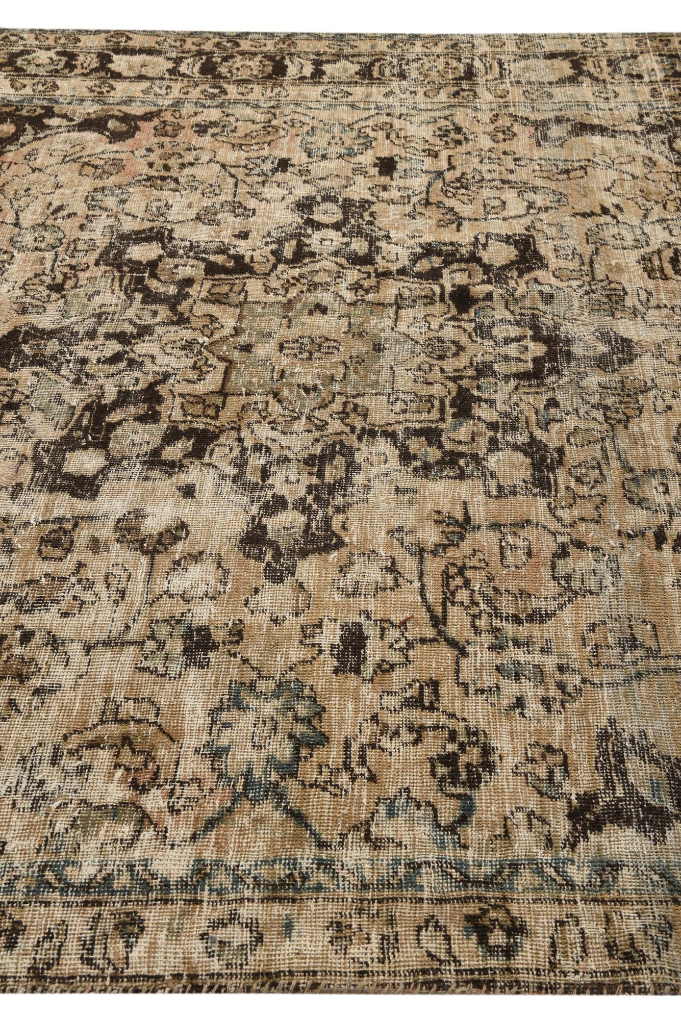 7' 4 x 10' 6 Hand Knotted Ultra Vintage Persian Wool Rug