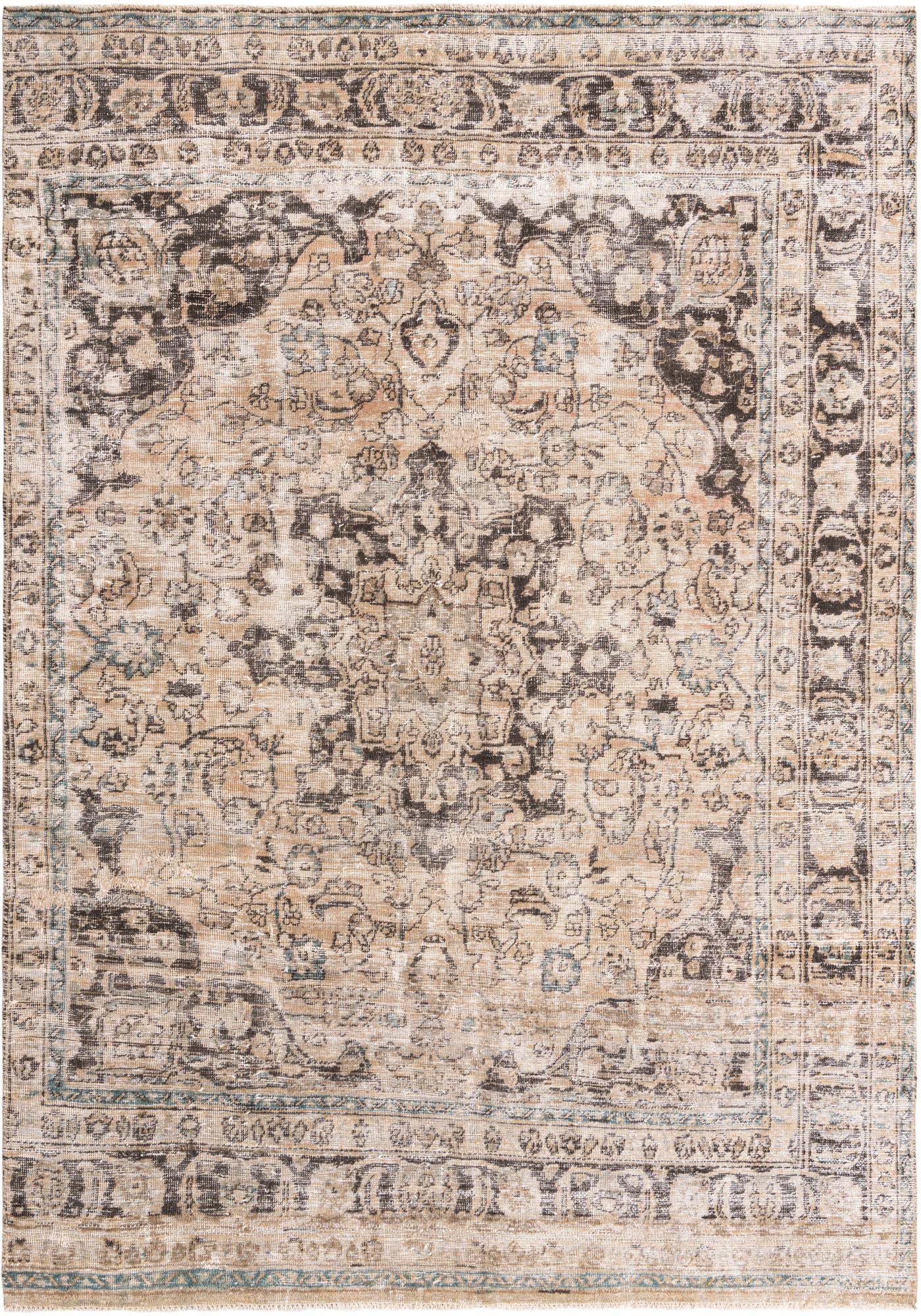 7' 4 x 10' 6 Hand Knotted Ultra Vintage Persian Wool Rug