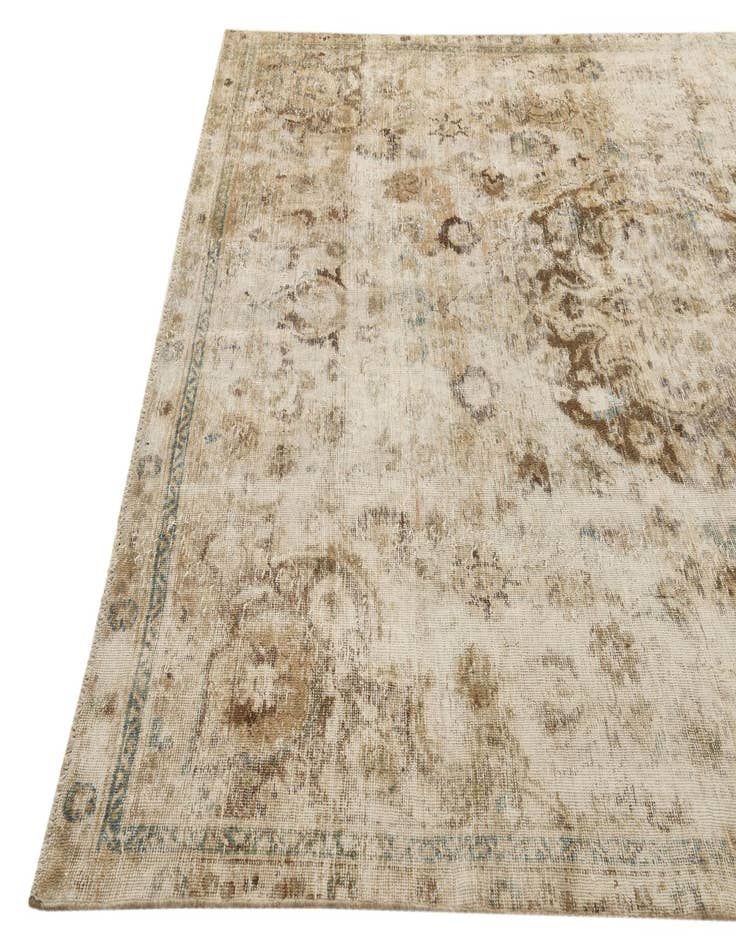 Detail image of 7' 8 x 9' 8  Hand Knotted Ultra Vintage Persian Wool Rug