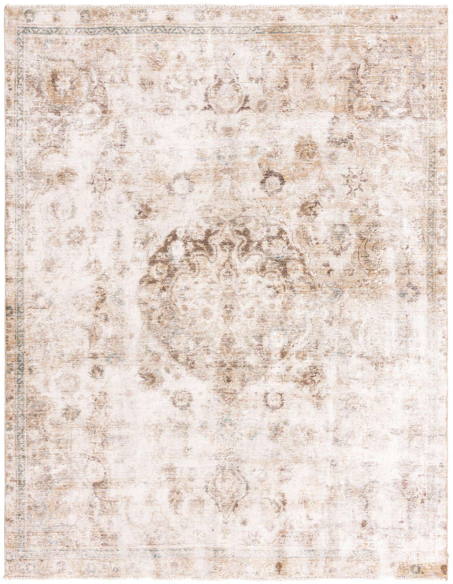 7' 8 x 9' 8 Hand Knotted Ultra Vintage Persian Wool Rug