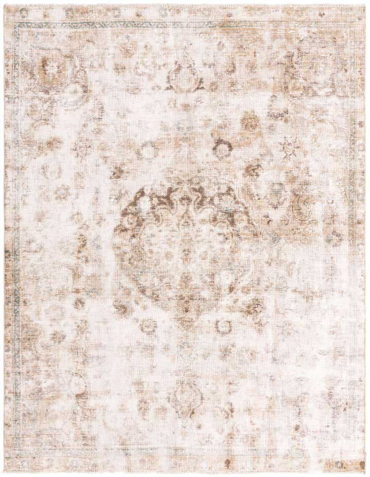 7' 8 x 9' 8 Hand Knotted Ultra Vintage Persian Wool Rug
