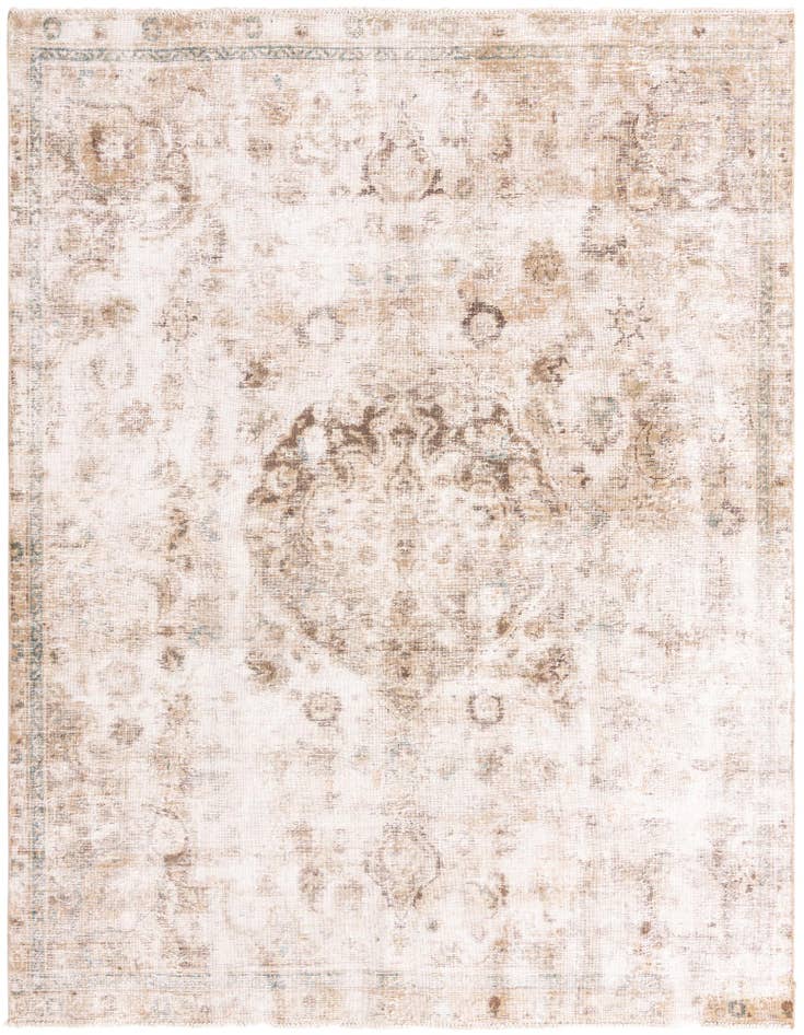 Detail image of 7' 8 x 9' 8 Hand Knotted Ultra Vintage Persian Wool Rug