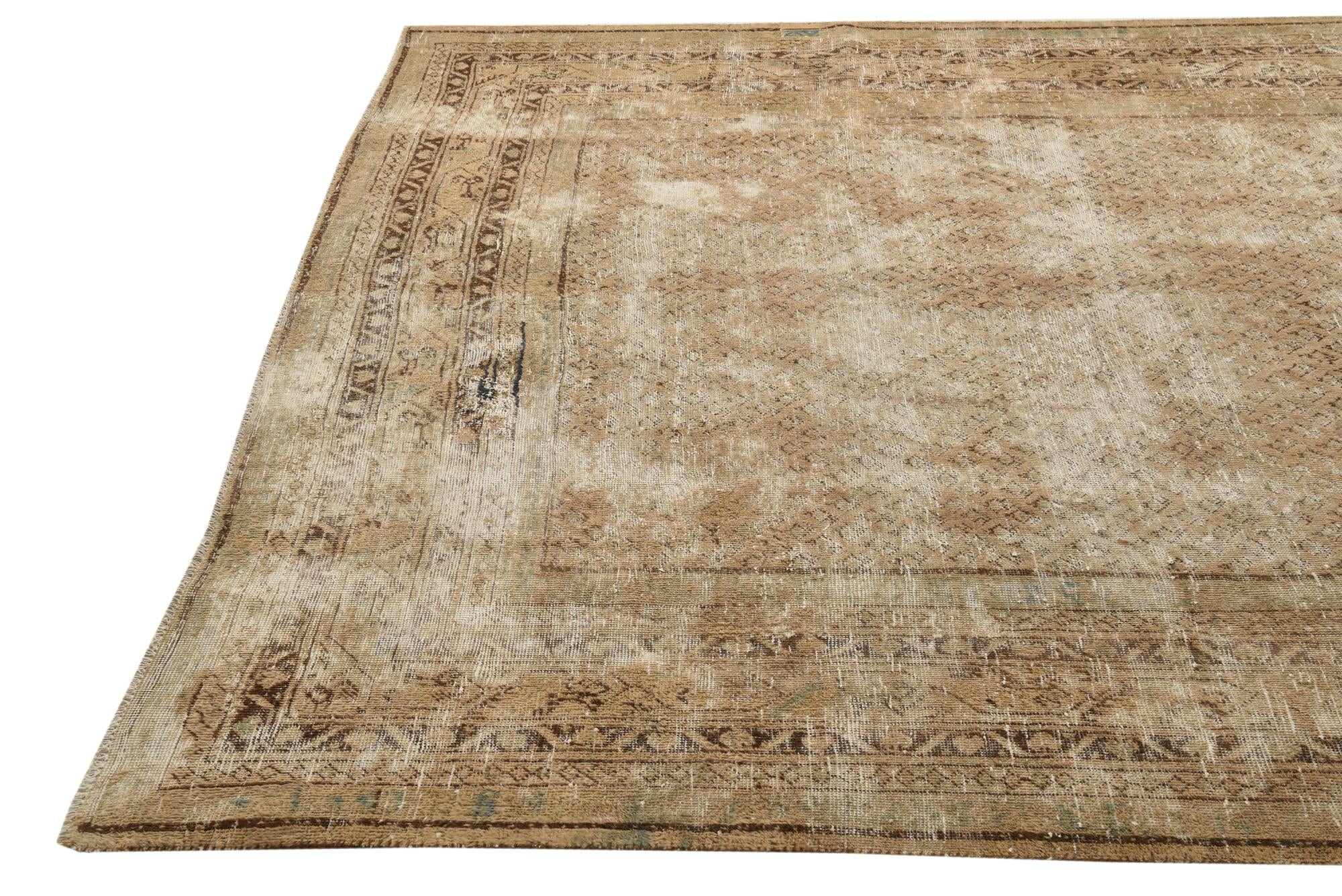 7' x 10' 7 Hand Knotted Ultra Vintage Persian Wool Rug