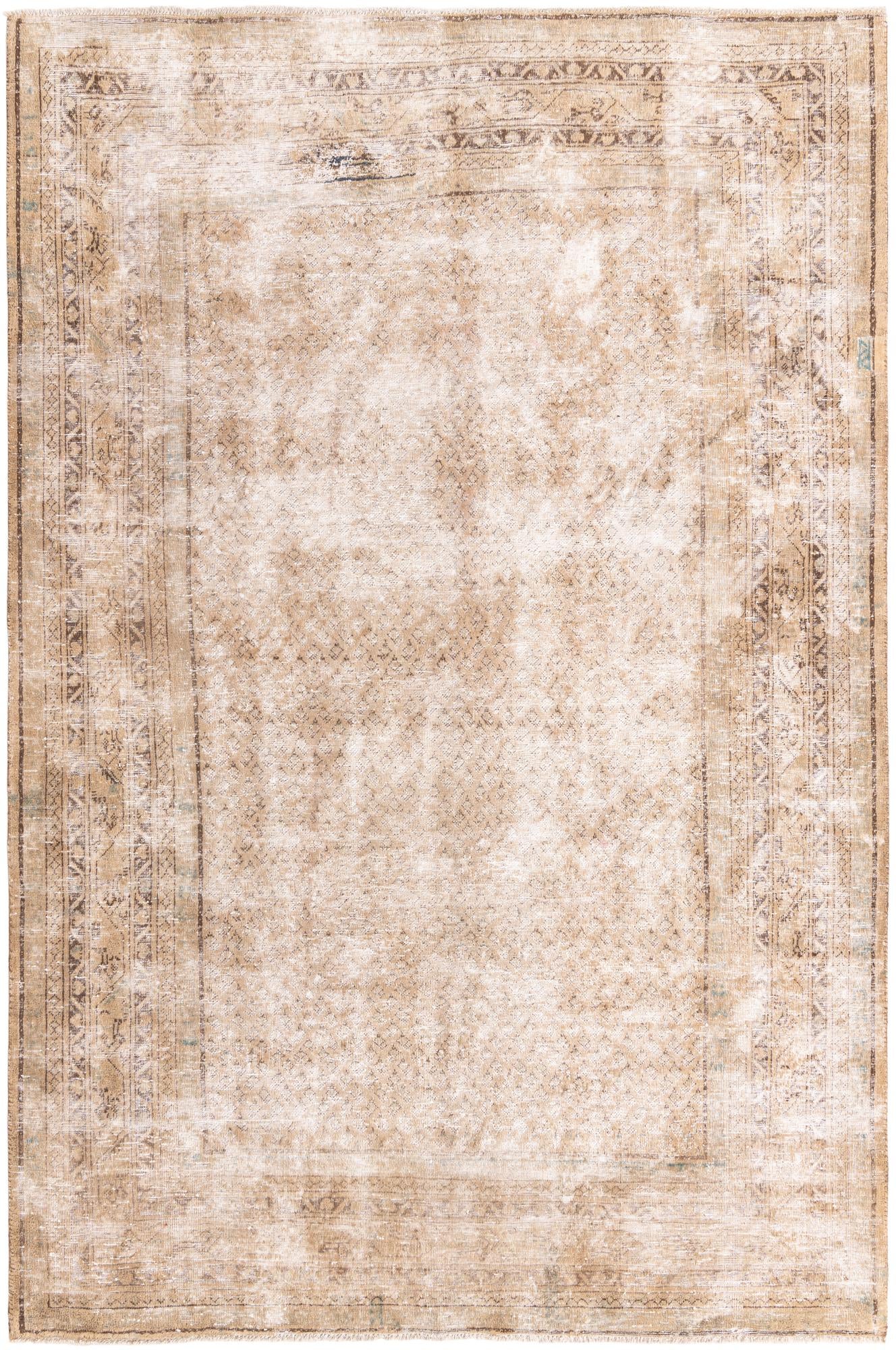 7' x 10' 7 Hand Knotted Ultra Vintage Persian Wool Rug