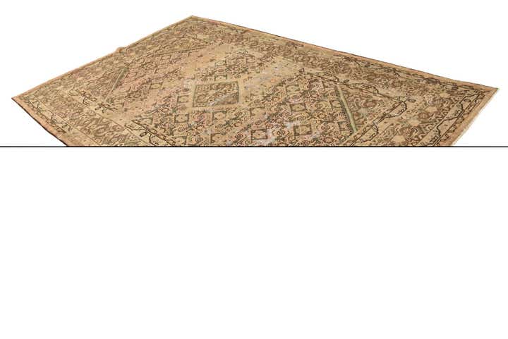 6' 8 x 10' 4 Hand Knotted Ultra Vintage Persian Wool Rug