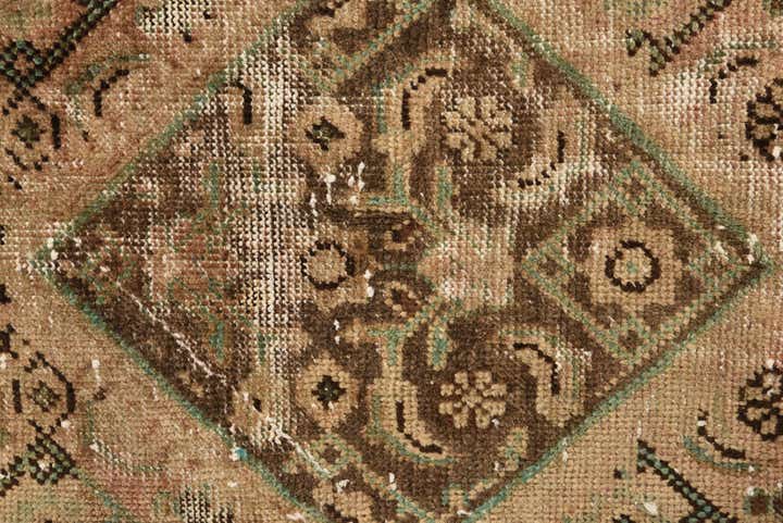 6' 8 x 10' 4 Hand Knotted Ultra Vintage Persian Wool Rug