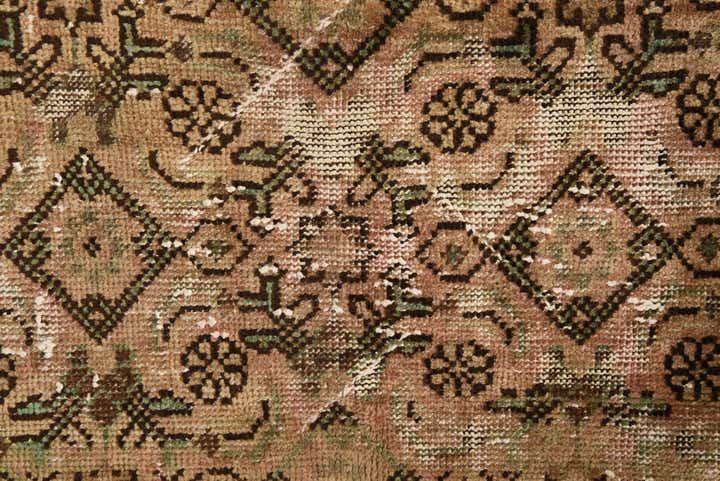 6' 8 x 10' 4 Hand Knotted Ultra Vintage Persian Wool Rug