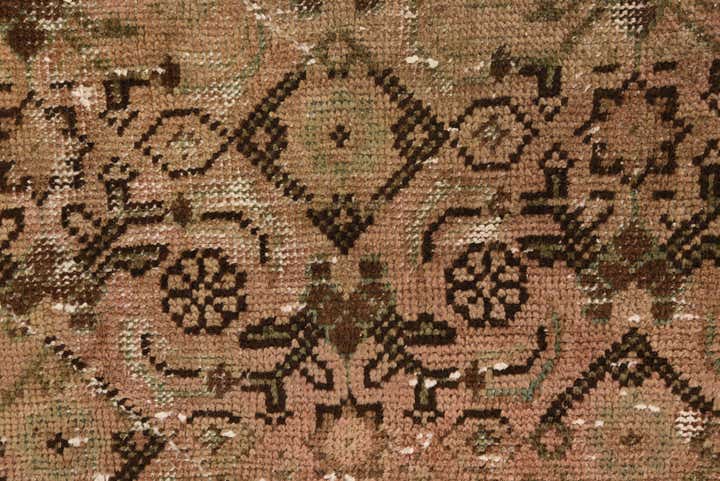 6' 8 x 10' 4 Hand Knotted Ultra Vintage Persian Wool Rug
