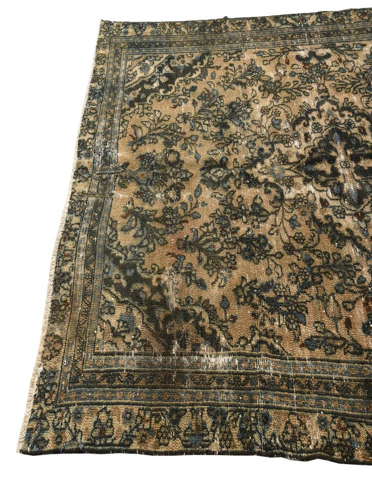 Detail image of 6' 1 x 9' 2  Hand Knotted Ultra Vintage Persian Wool Rug