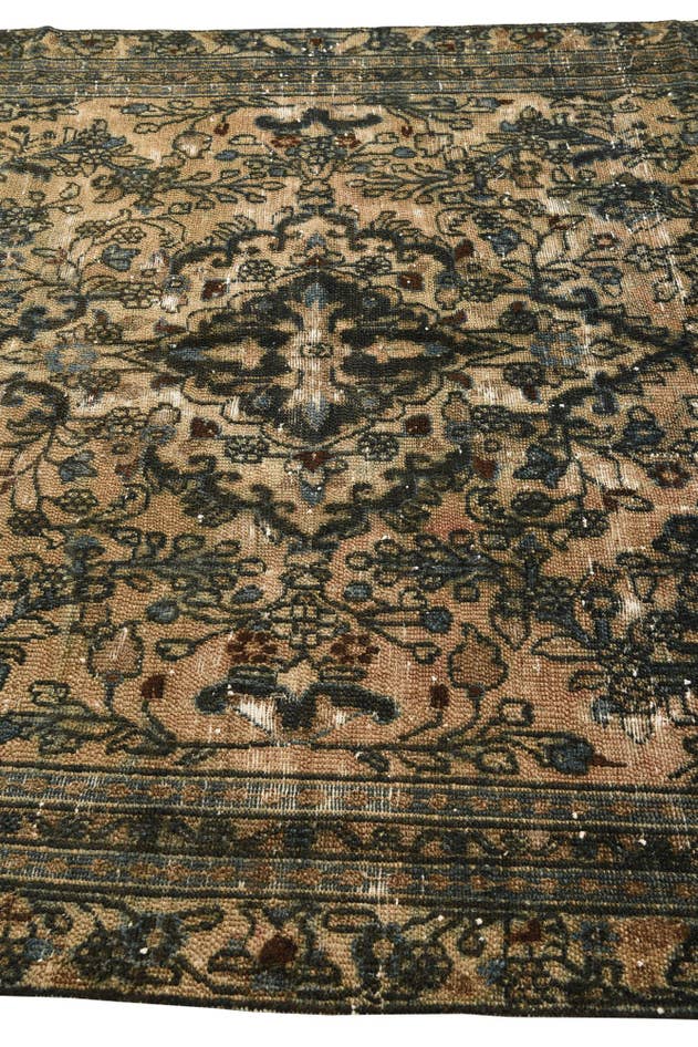 Detail image of 6' 1 x 9' 2 Hand Knotted Ultra Vintage Persian Wool Rug