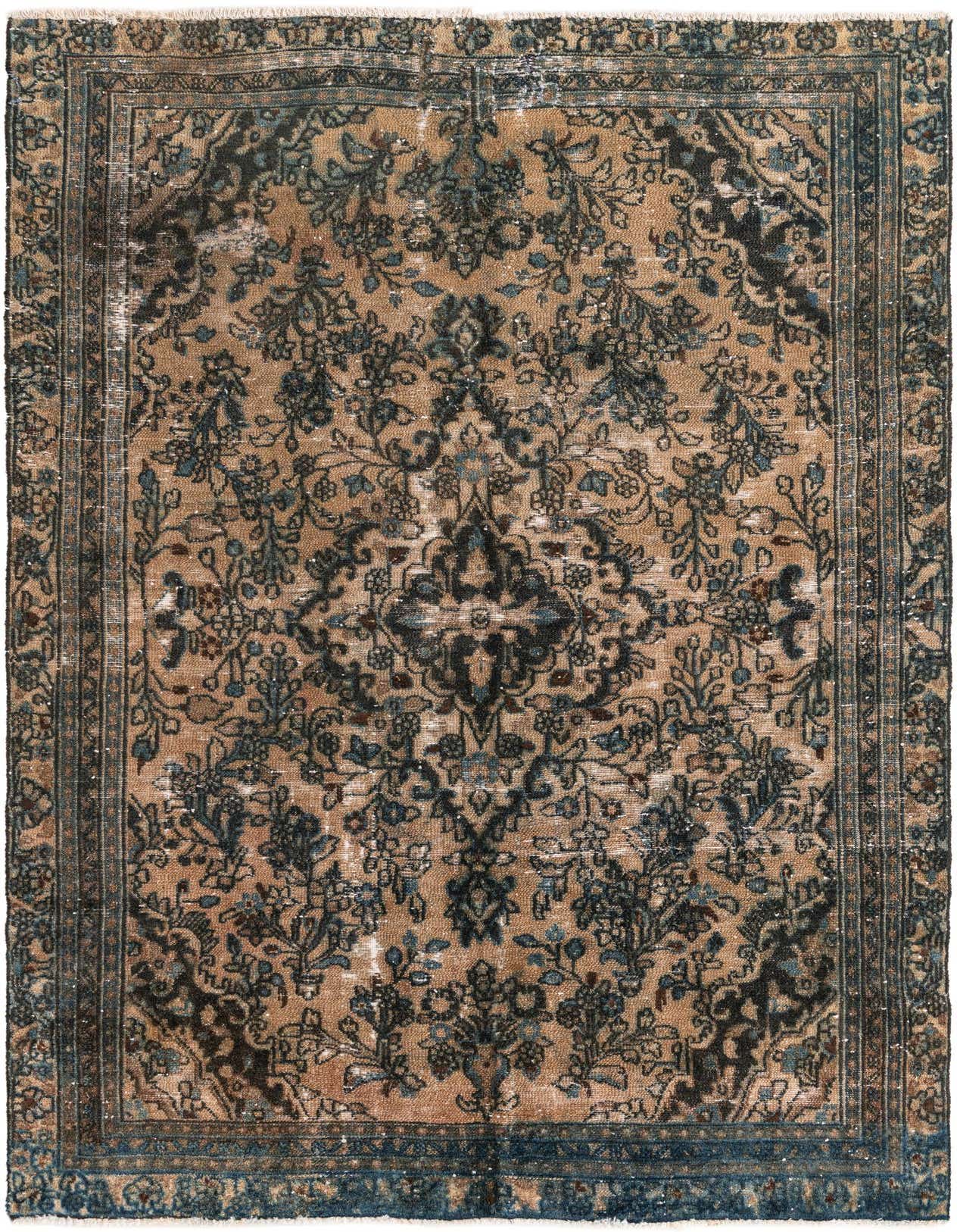 Primary image 6' 1 x 9' 2  Hand Knotted Ultra Vintage Persian Wool Rug