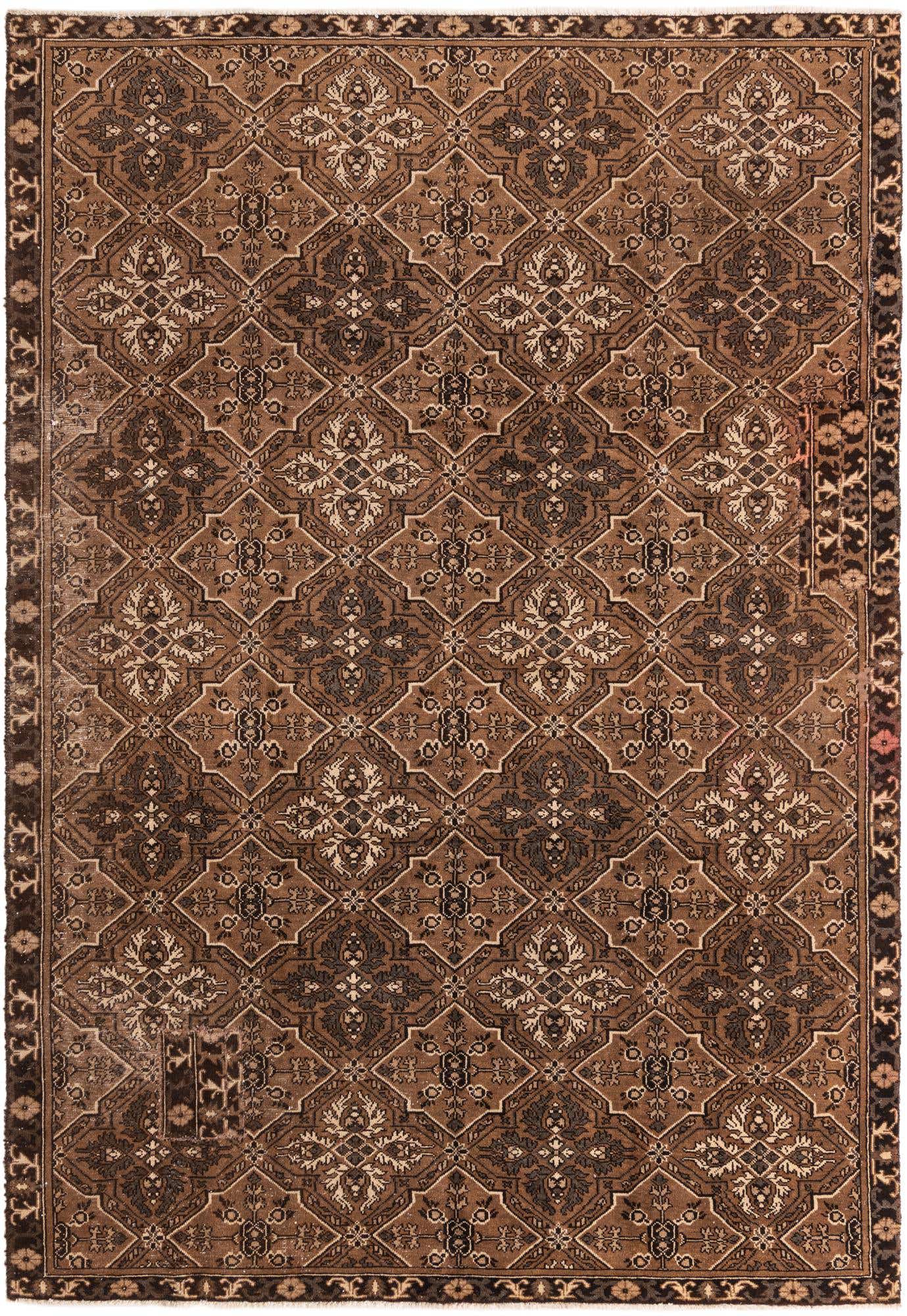 7' 1 x 10' 4 Hand Knotted Ultra Vintage Persian Wool Rug