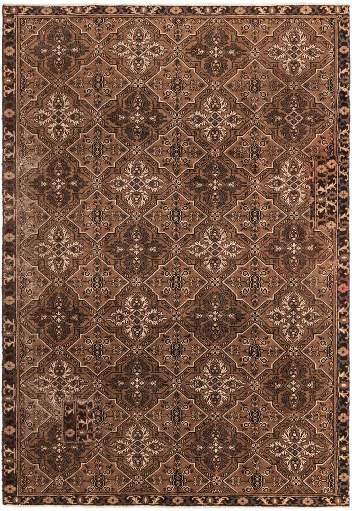 7' 1 x 10' 4 Hand Knotted Ultra Vintage Persian Wool Rug