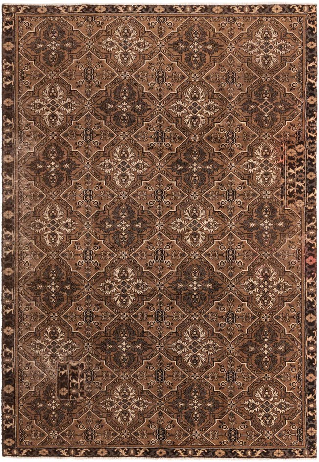 Detail image of 7' 1 x 10' 4 Hand Knotted Ultra Vintage Persian Wool Rug