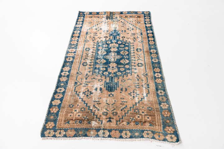 3' 3 x 5' 9 Hand Knotted Ultra Vintage Persian Wool Rug