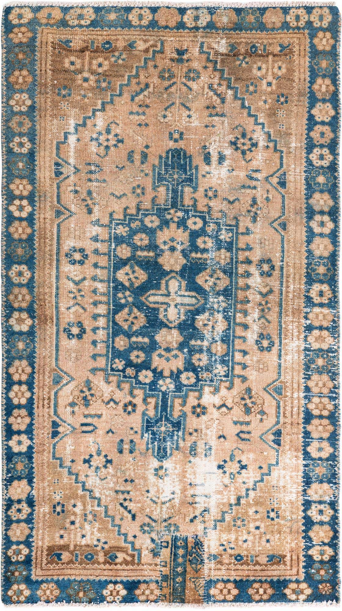 3' 3 x 5' 9 Hand Knotted Ultra Vintage Persian Wool Rug