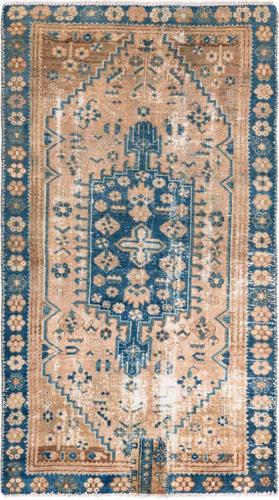 3' 3 x 5' 9 Hand Knotted Ultra Vintage Persian Wool Rug