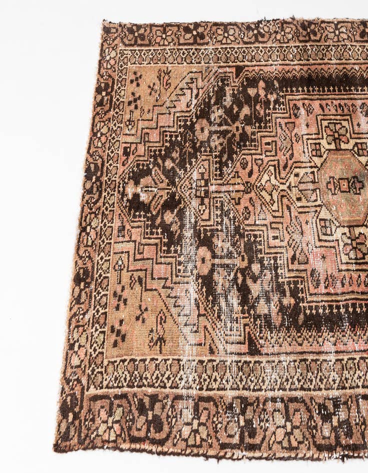 Detail image of 4' x 6' 8  Hand Knotted Ultra Vintage Persian Wool Rug