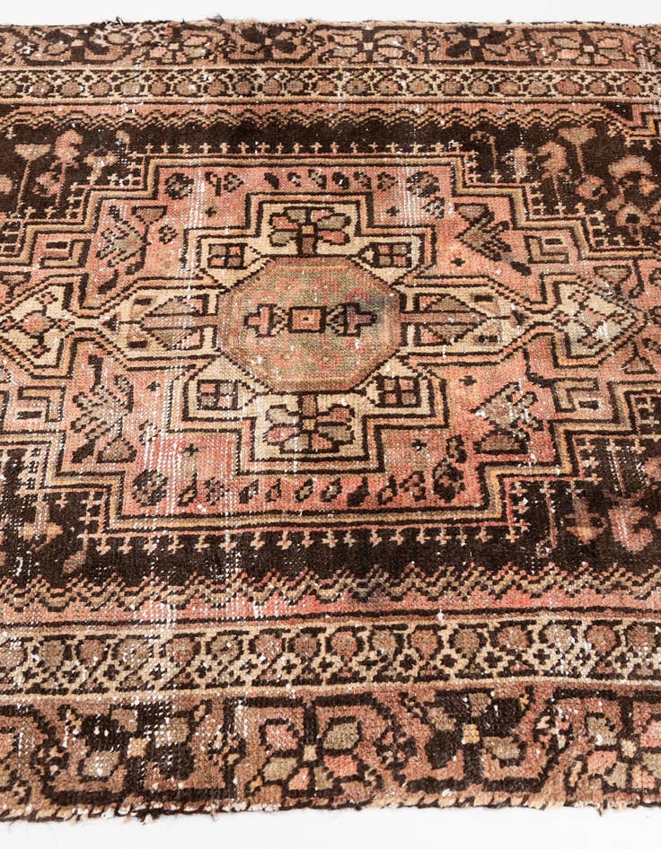 Detail image of 4' x 6' 8  Hand Knotted Ultra Vintage Persian Wool Rug