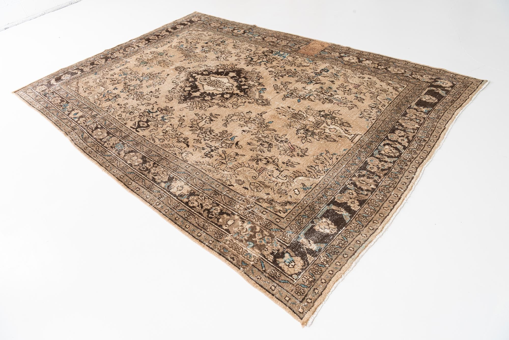 7' 2 x 10' 7 Hand Knotted Ultra Vintage Persian Wool Rug