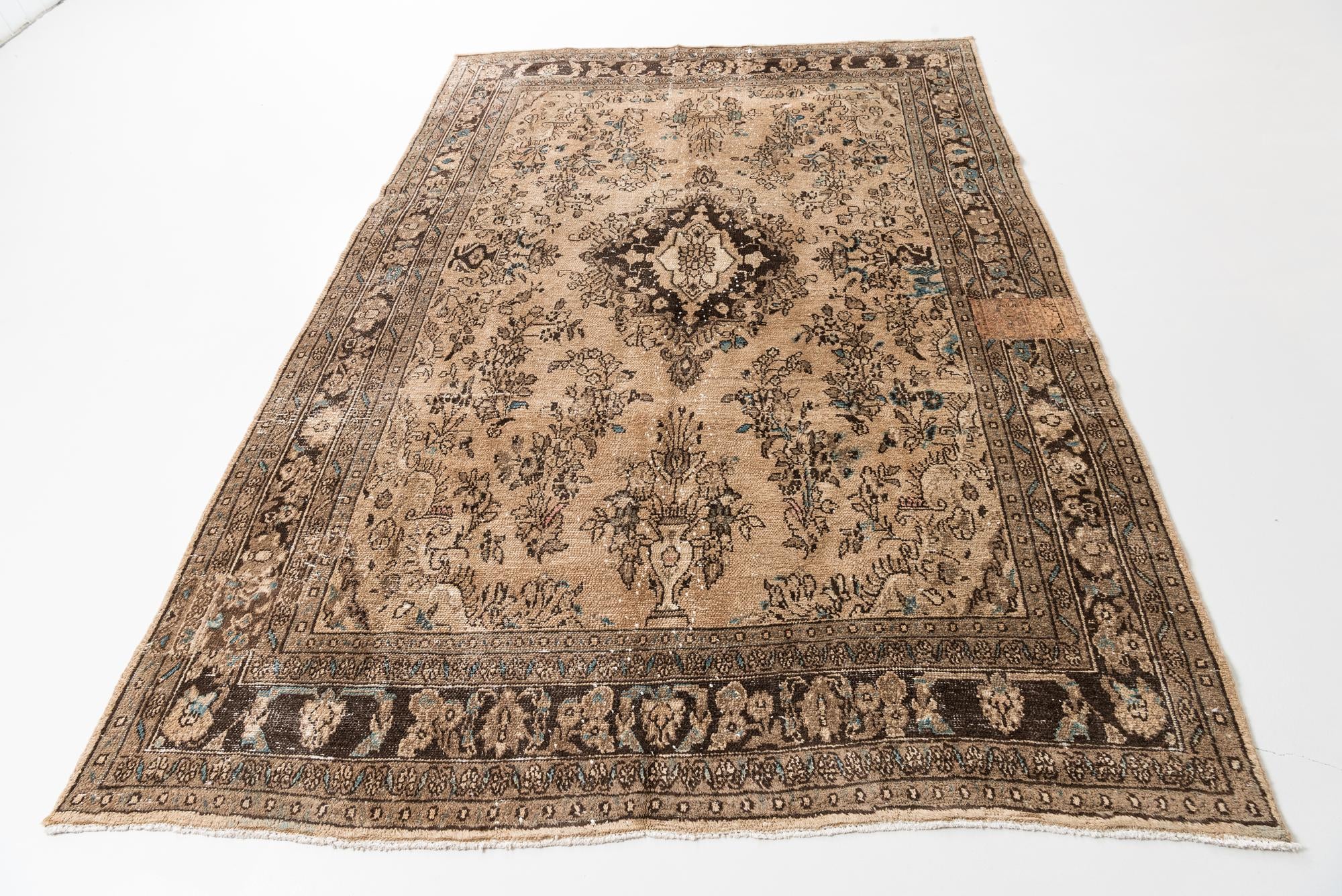7' 2 x 10' 7 Hand Knotted Ultra Vintage Persian Wool Rug