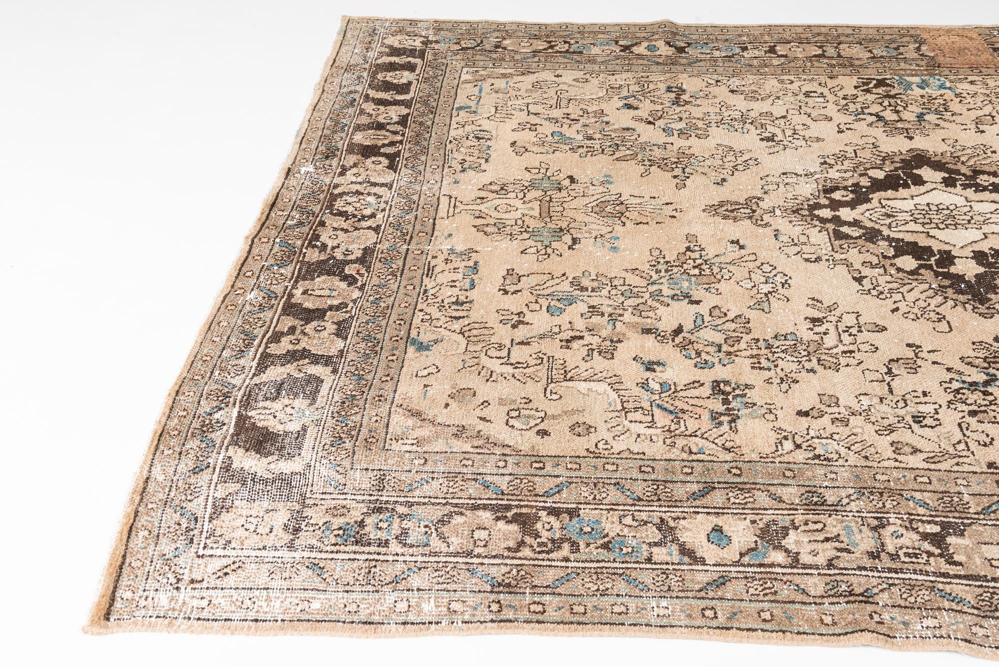 7' 2 x 10' 7 Hand Knotted Ultra Vintage Persian Wool Rug