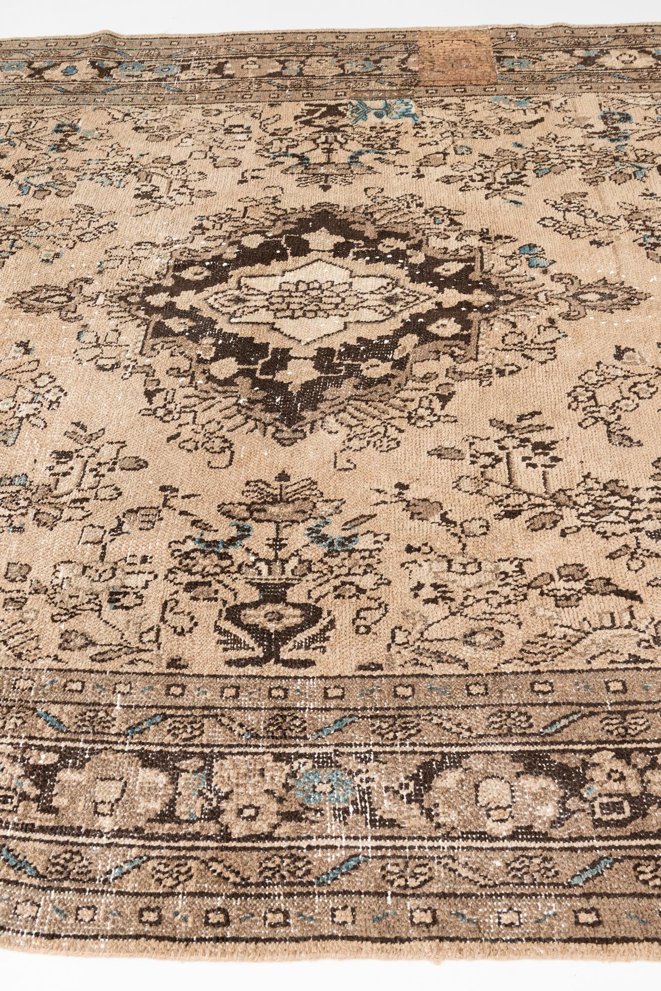 7' 2 x 10' 7 Hand Knotted Ultra Vintage Persian Wool Rug