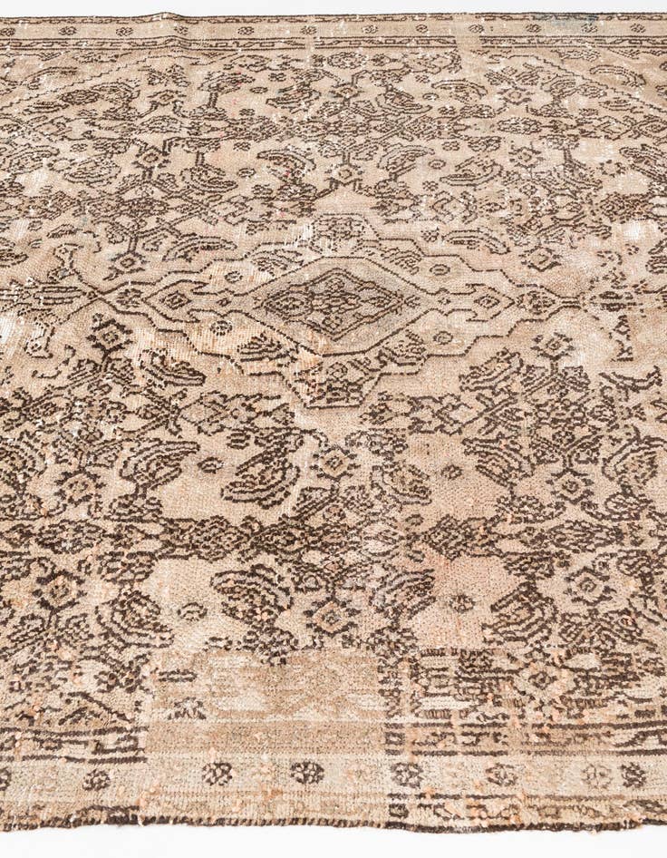 Detail image of 5' 5 x 8' 2  Hand Knotted Ultra Vintage Persian Wool Rug