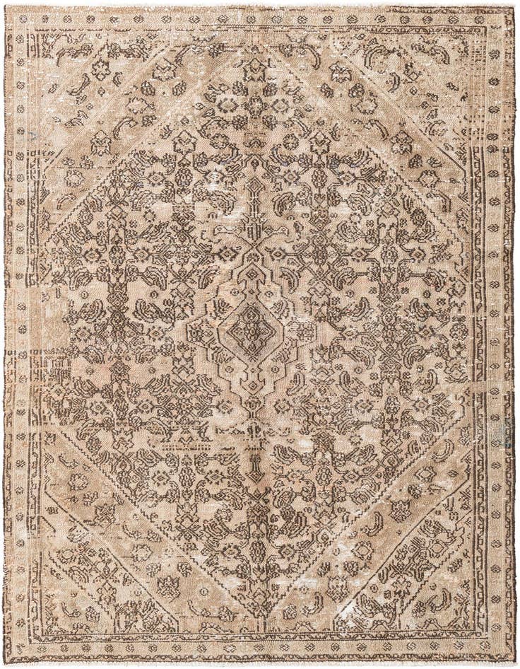 Detail image of 5' 5 x 8' 2 Hand Knotted Ultra Vintage Persian Wool Rug