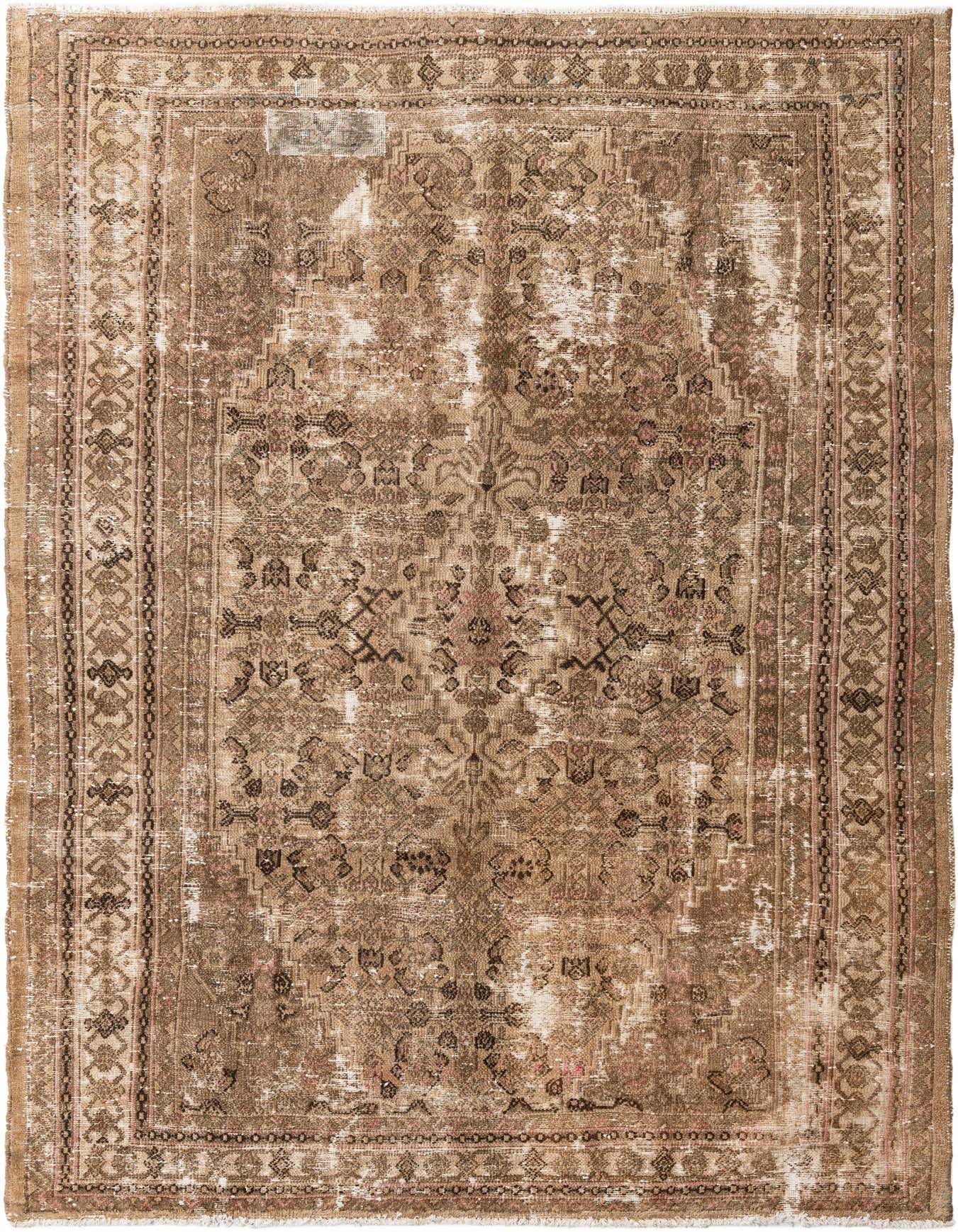 Primary image 6' 9 x 10' 1  Hand Knotted Ultra Vintage Persian Wool Rug