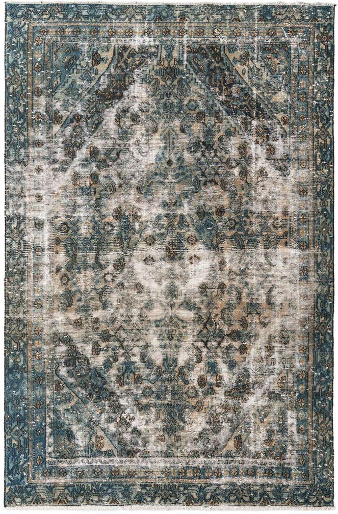 6' x 9' Hand Knotted Ultra Vintage Persian Wool Rug