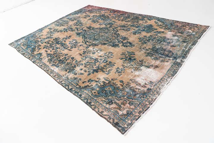 7' 2 x 9' 6 Hand Knotted Ultra Vintage Persian Wool Rug