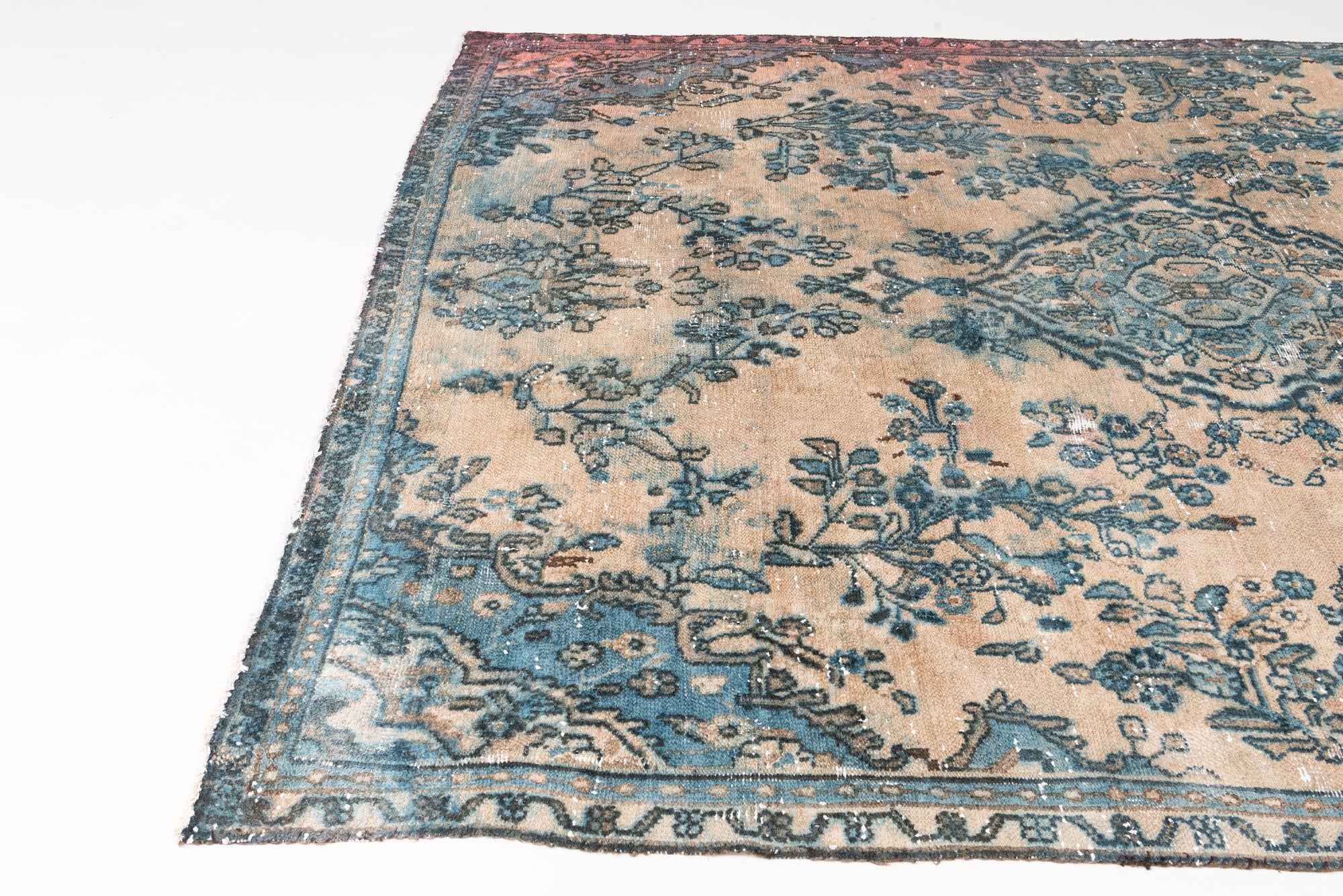 7' 2 x 9' 6 Hand Knotted Ultra Vintage Persian Wool Rug